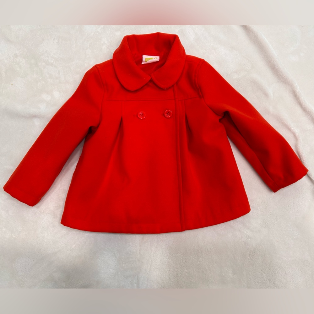 Crazy 8 Vibrant Red Pea Coat for Kids